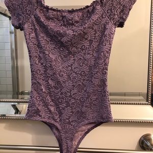 EUC Windsor lace top bodysuit with snap crotch - XS